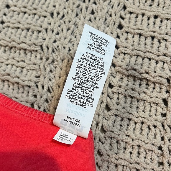 JoyLab - Bright Salmon Ribbed Seamless Bra - Medium - Picture 6 of 7